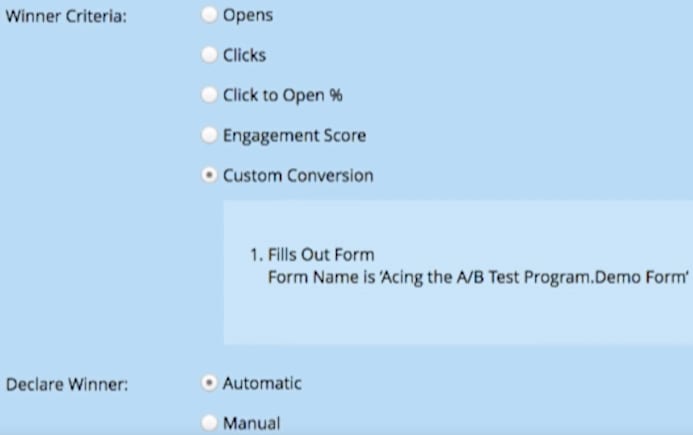 Winning Criteria Configurations